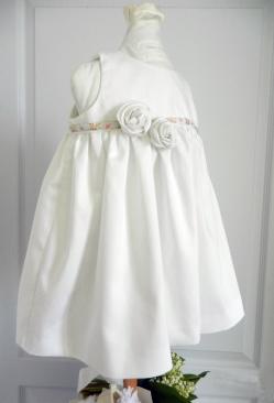 Duchesse or ange doa 274 robe bapteme roses blanches christening dress white roses c